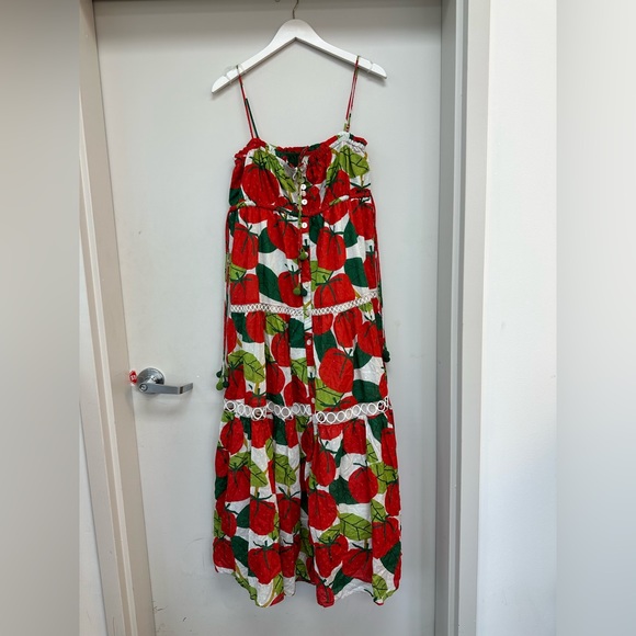 NWT FARM Rio Tomato Midi Dress - Picture 7 of 12